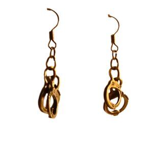 Handcuff Earrings In Antique Bronze